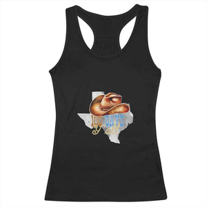 Funny 100th Day Of School Cowboy Racerback Tank Top 100 Days Y'all TX map TS11 Black Print Your Wear