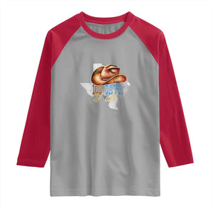 Funny 100th Day Of School Cowboy Raglan Shirt 100 Days Y'all TX map TS11 Sport Gray Red Print Your Wear