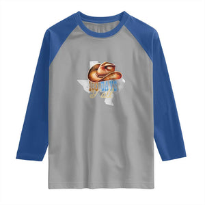 Funny 100th Day Of School Cowboy Raglan Shirt 100 Days Y'all TX map TS11 Sport Gray Royal Print Your Wear