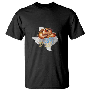 Funny 100th Day Of School Cowboy T Shirt 100 Days Y'all TX map TS11 Black Print Your Wear