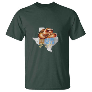 Funny 100th Day Of School Cowboy T Shirt 100 Days Y'all TX map TS11 Dark Forest Green Print Your Wear