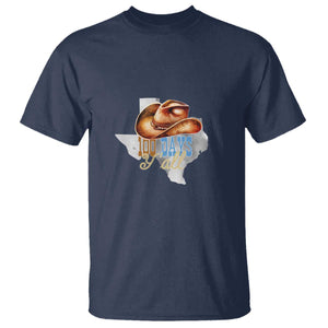 Funny 100th Day Of School Cowboy T Shirt 100 Days Y'all TX map TS11 Navy Print Your Wear