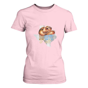Funny 100th Day Of School Cowboy T Shirt For Women 100 Days Y'all TX map TS11 Light Pink Print Your Wear