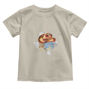 Funny 100th Day Of School Cowboy Toddler T Shirt 100 Days Y'all TX map TS11 Sand Print Your Wear