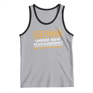 Funny Retirement Tank Top Retired Under New Management See Wife For Details TS11 Athletic Heather Black Print Your Wear