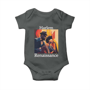 Harlem Renaissance Baby Onesie Jazz Music 1920s Black History Month TS11 Dark Heather Print Your Wear