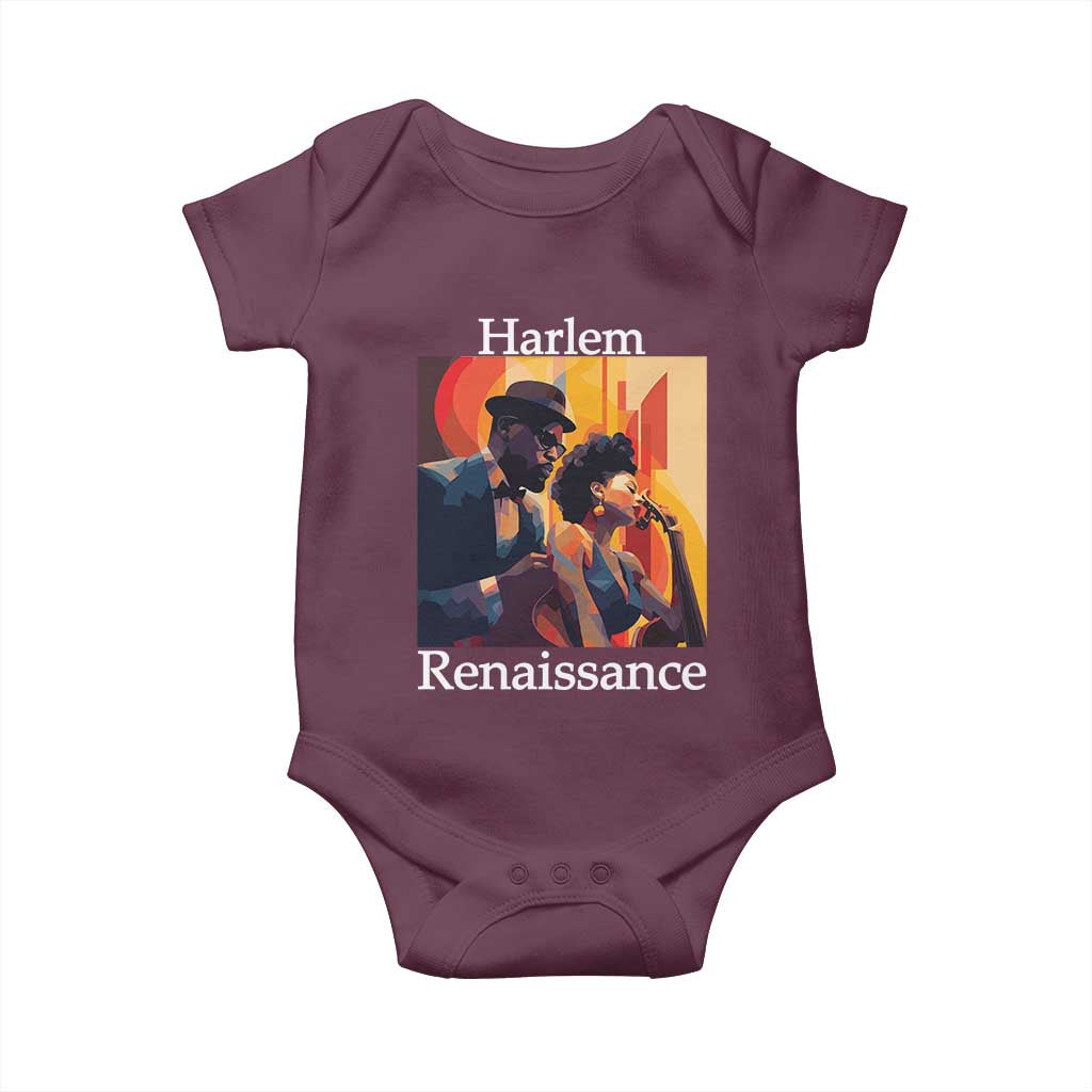 Harlem Renaissance Baby Onesie Jazz Music 1920s Black History Month TS11 Maroon Print Your Wear