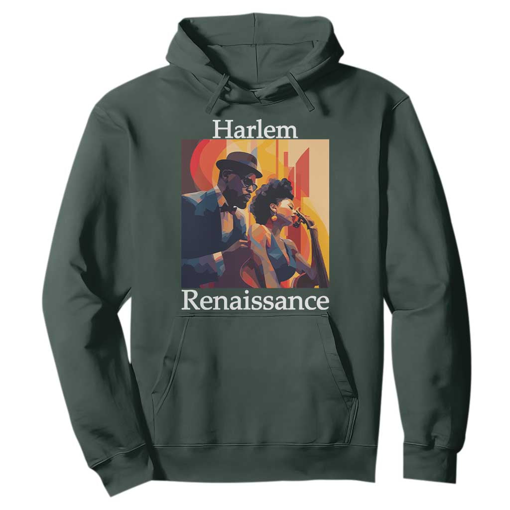 Harlem Renaissance Hoodie Jazz Music 1920s Black History Month TS11 Dark Forest Green Print Your Wear