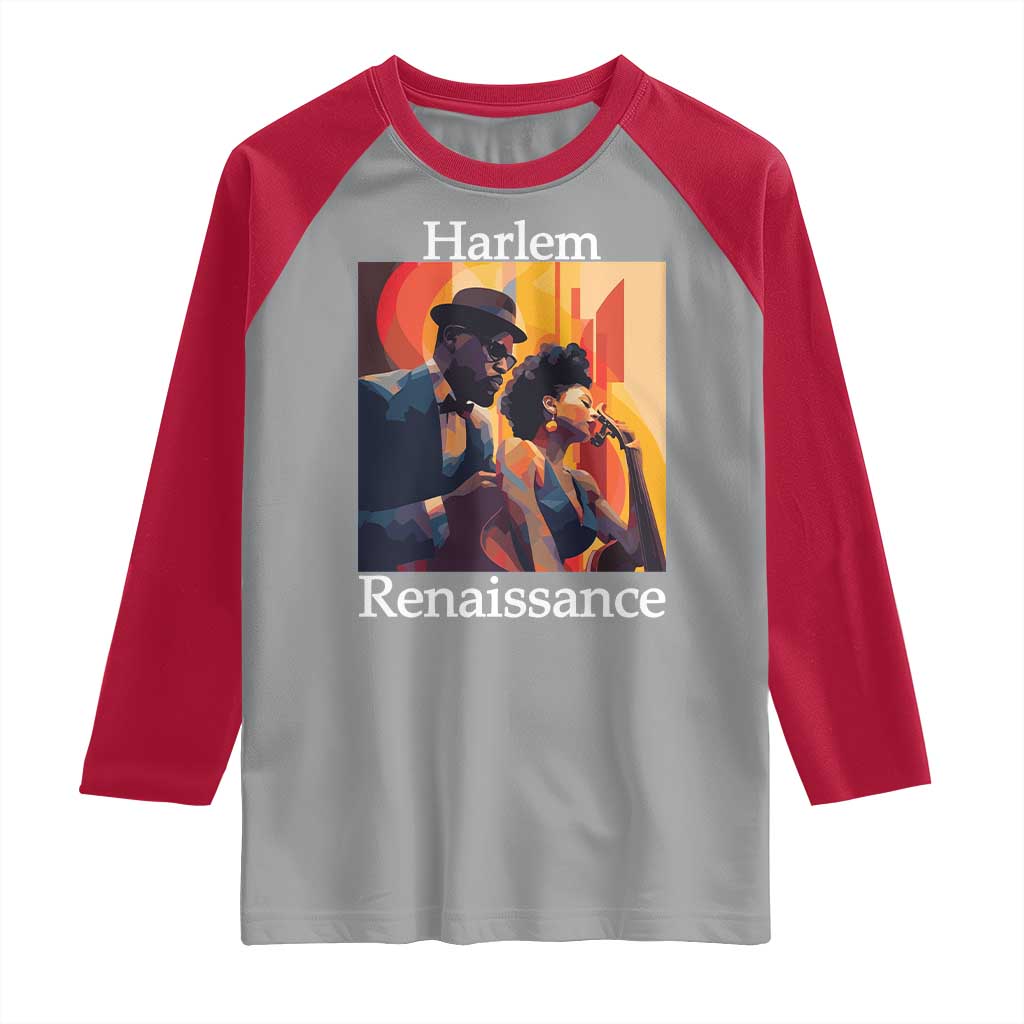 Harlem Renaissance Raglan Shirt Jazz Music 1920s Black History Month TS11 Sport Gray Red Print Your Wear