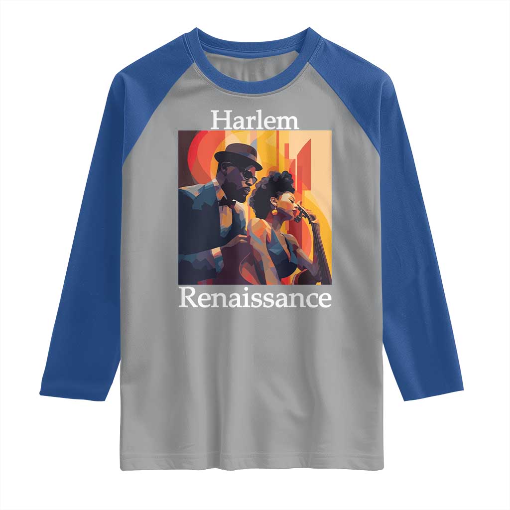 Harlem Renaissance Raglan Shirt Jazz Music 1920s Black History Month TS11 Sport Gray Royal Print Your Wear