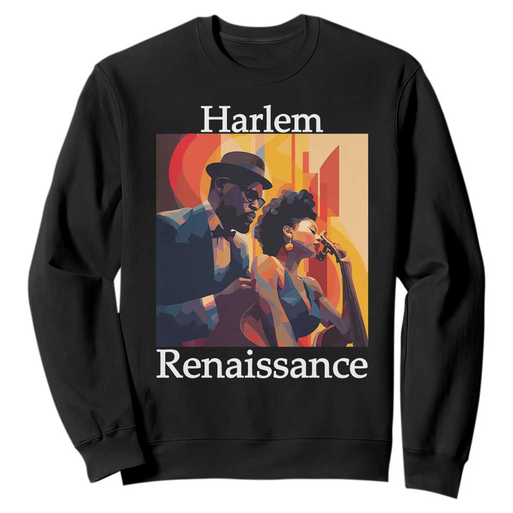 Harlem Renaissance Sweatshirt Jazz Music 1920s Black History Month TS11 Black Print Your Wear
