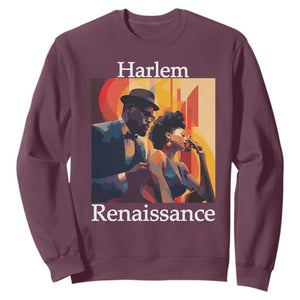 Harlem Renaissance Sweatshirt Jazz Music 1920s Black History Month TS11 Maroon Print Your Wear