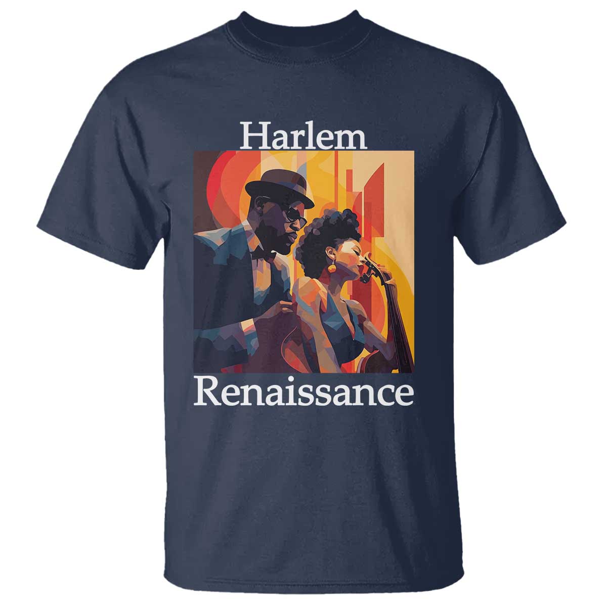Harlem Renaissance T Shirt Jazz Music 1920s Black History Month TS11 Navy Print Your Wear