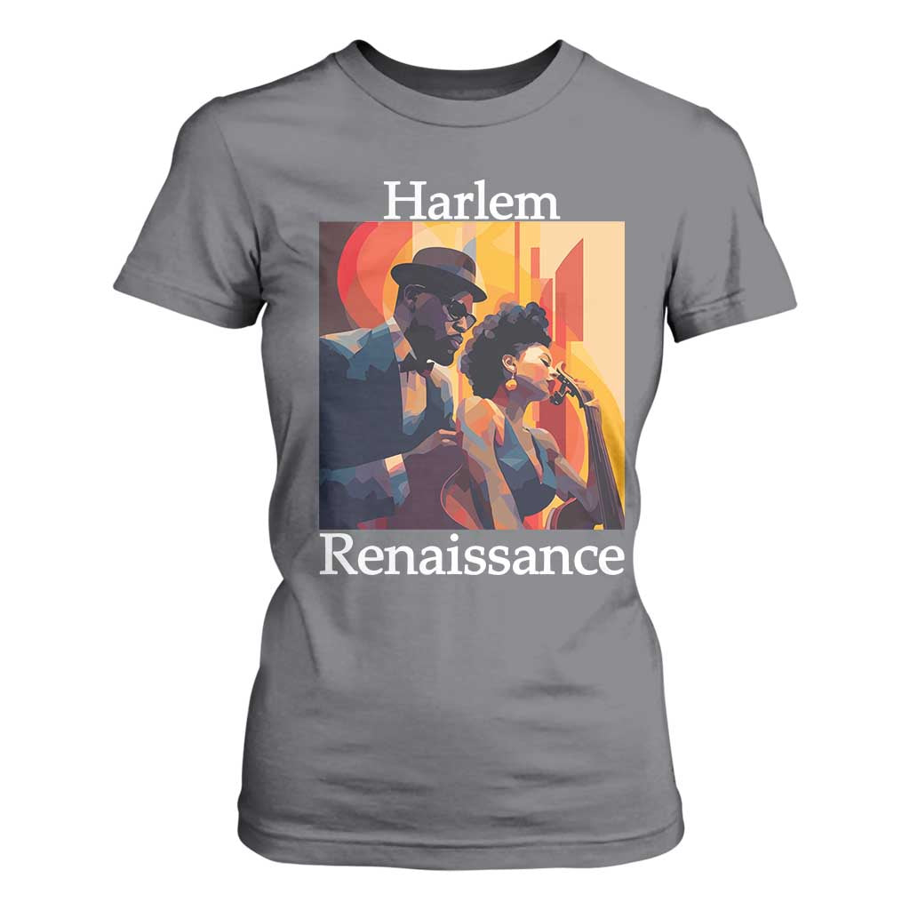 Harlem Renaissance T Shirt For Women Jazz Music 1920s Black History Month TS11 Charcoal Print Your Wear