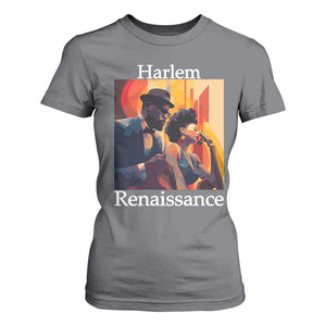 Harlem Renaissance T Shirt For Women Jazz Music 1920s Black History Month TS11 Charcoal Print Your Wear