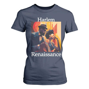 Harlem Renaissance T Shirt For Women Jazz Music 1920s Black History Month TS11 Navy Print Your Wear