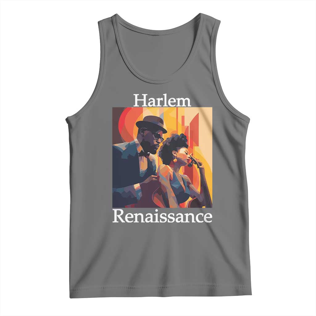 Harlem Renaissance Tank Top Jazz Music 1920s Black History Month TS11 Black Heather Print Your Wear
