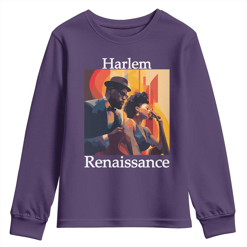 Harlem Renaissance Youth Sweatshirt Jazz Music 1920s Black History Month TS11 Purple Print Your Wear