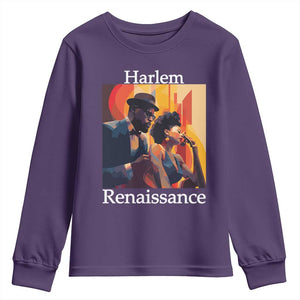 Harlem Renaissance Youth Sweatshirt Jazz Music 1920s Black History Month TS11 Purple Print Your Wear