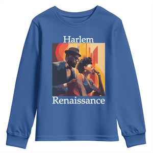 Harlem Renaissance Youth Sweatshirt Jazz Music 1920s Black History Month TS11 Royal Blue Print Your Wear