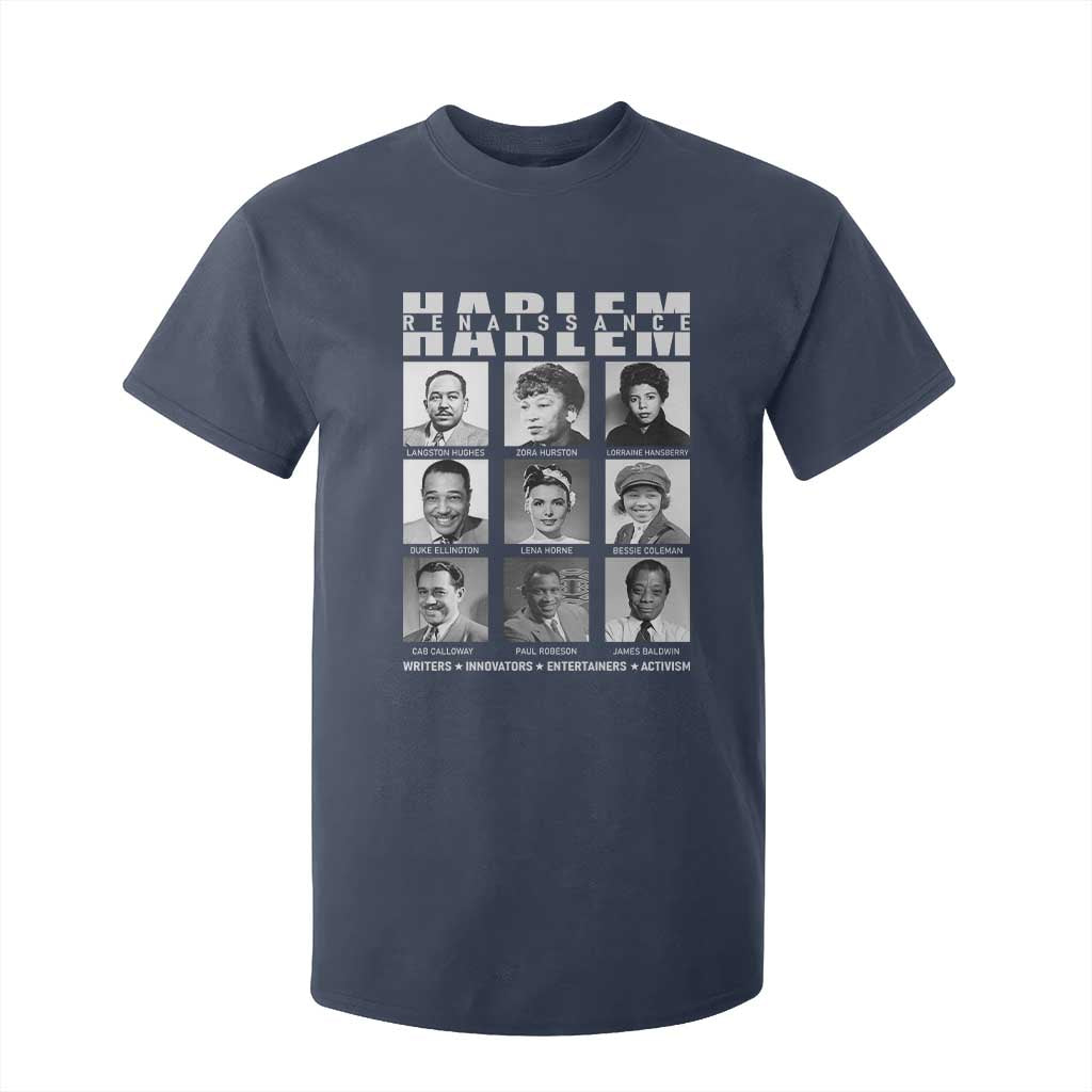 Harlem Renaissance T Shirt For Kid Black Writers Innovators Entertainers Activism Black History Month TS11 Navy Print Your Wear