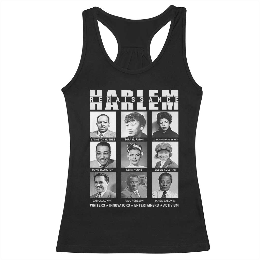 Harlem Renaissance Racerback Tank Top Black Writers Innovators Entertainers Activism Black History Month TS11 Black Print Your Wear