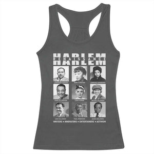 Harlem Renaissance Racerback Tank Top Black Writers Innovators Entertainers Activism Black History Month TS11 Dark Heather Print Your Wear