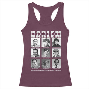 Harlem Renaissance Racerback Tank Top Black Writers Innovators Entertainers Activism Black History Month TS11 Maroon Print Your Wear
