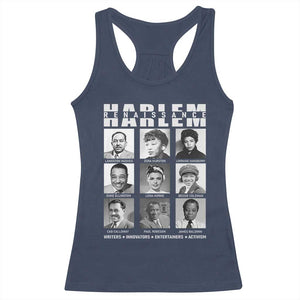 Harlem Renaissance Racerback Tank Top Black Writers Innovators Entertainers Activism Black History Month TS11 Navy Print Your Wear