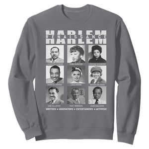 Harlem Renaissance Sweatshirt Black Writers Innovators Entertainers Activism Black History Month TS11 Charcoal Print Your Wear