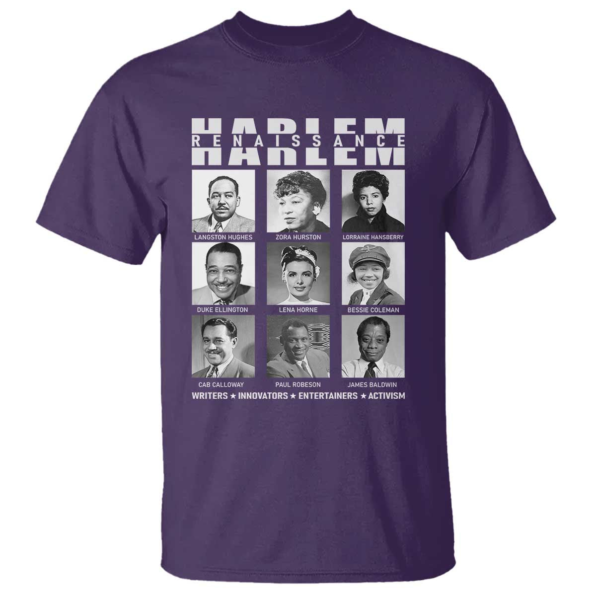 Harlem Renaissance T Shirt Black Writers Innovators Entertainers Activism Black History Month TS11 Purple Print Your Wear
