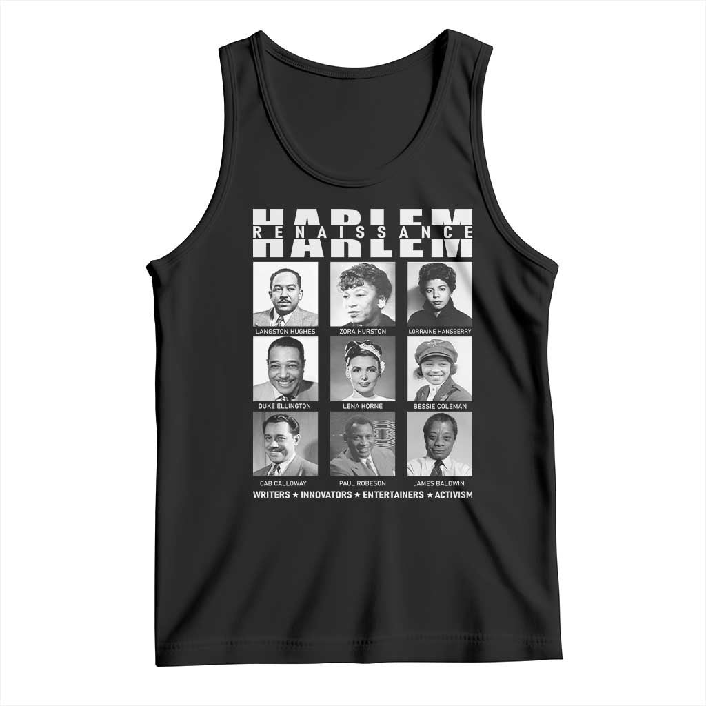 Harlem Renaissance Tank Top Black Writers Innovators Entertainers Activism Black History Month TS11 Black Print Your Wear
