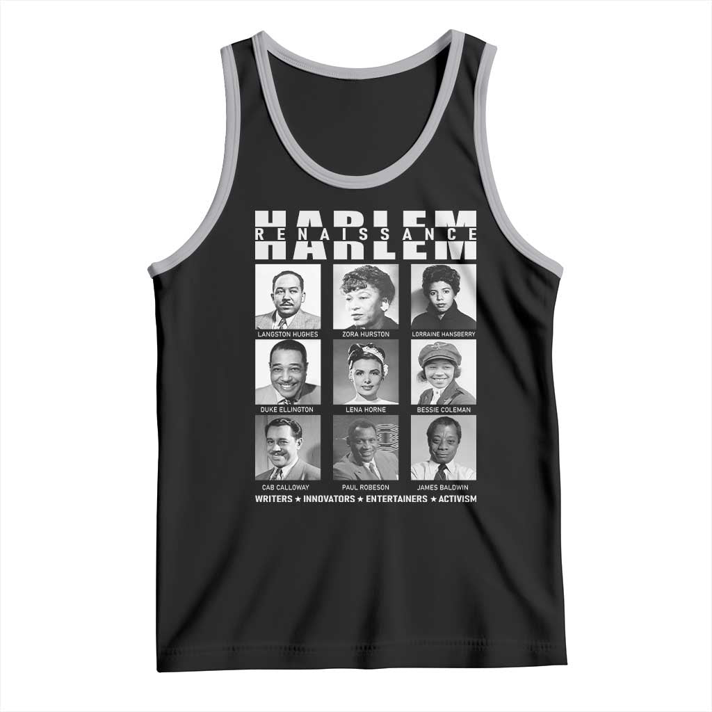 Harlem Renaissance Tank Top Black Writers Innovators Entertainers Activism Black History Month TS11 Black Athletic Heather Print Your Wear