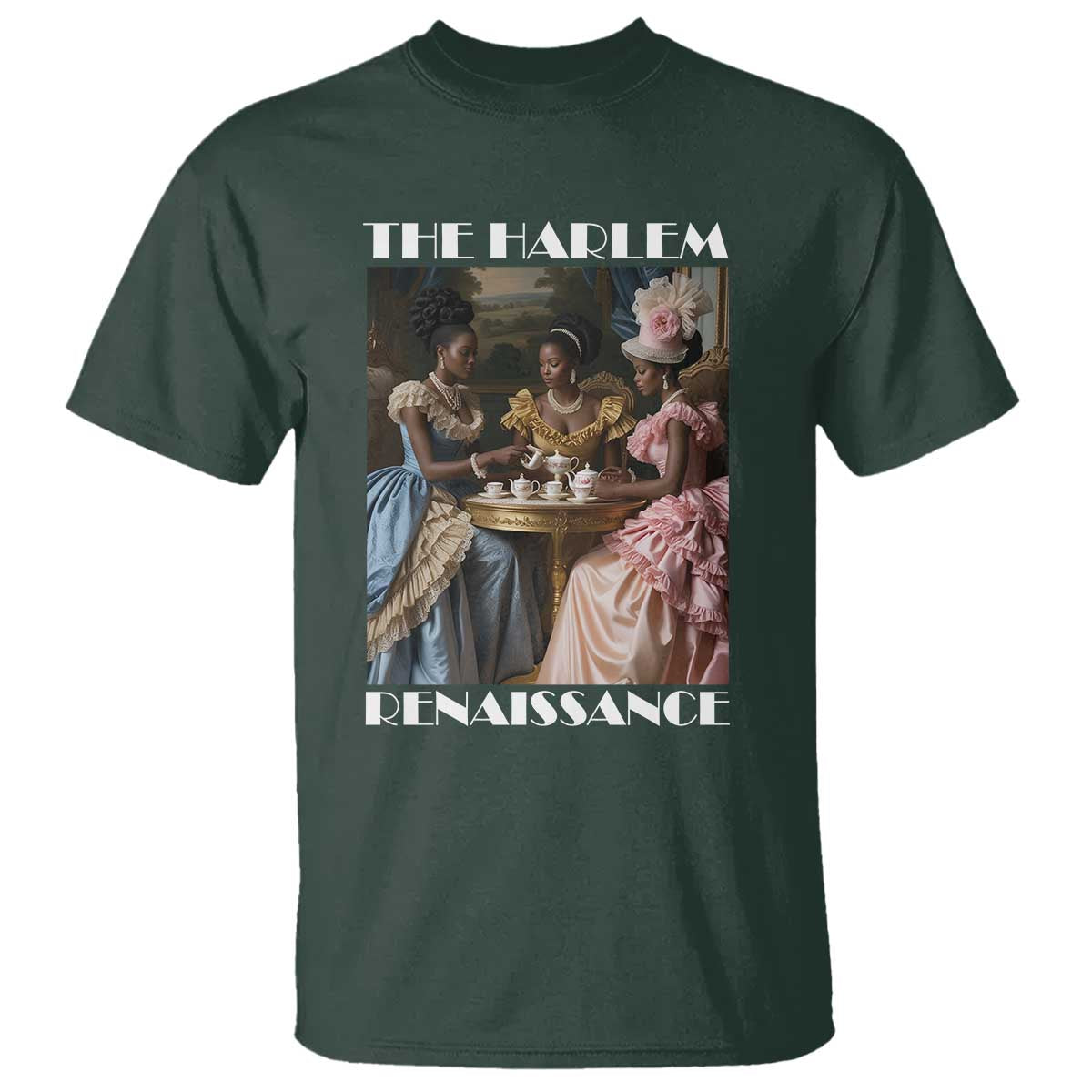The Harlem Renaissance T Shirt African American Historical Black History Month TS11 Dark Forest Green Print Your Wear