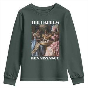 The Harlem Renaissance Youth Sweatshirt African American Historical Black History Month TS11 Dark Forest Green Print Your Wear
