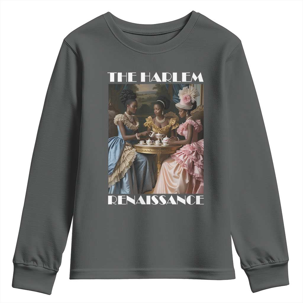 The Harlem Renaissance Youth Sweatshirt African American Historical Black History Month TS11 Dark Heather Print Your Wear