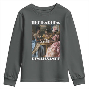 The Harlem Renaissance Youth Sweatshirt African American Historical Black History Month TS11 Dark Heather Print Your Wear