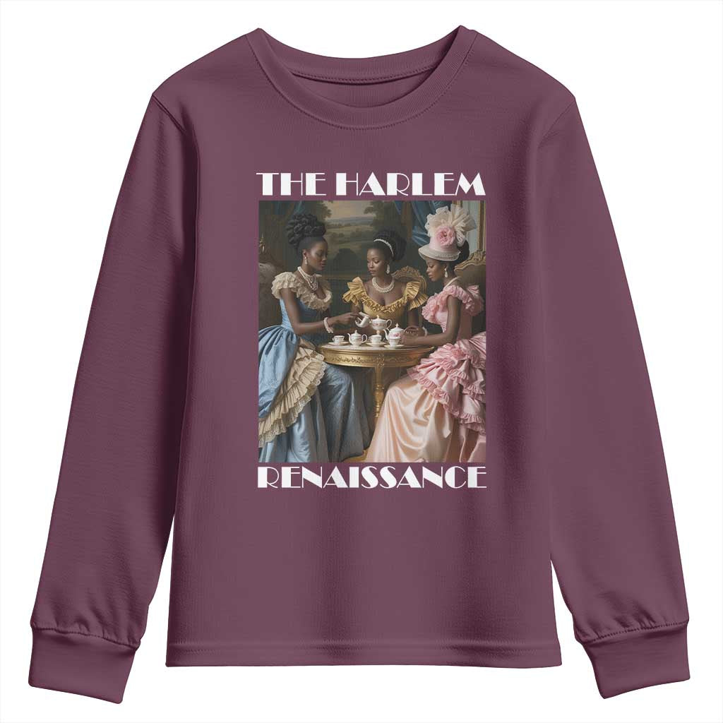 The Harlem Renaissance Youth Sweatshirt African American Historical Black History Month TS11 Maroon Print Your Wear