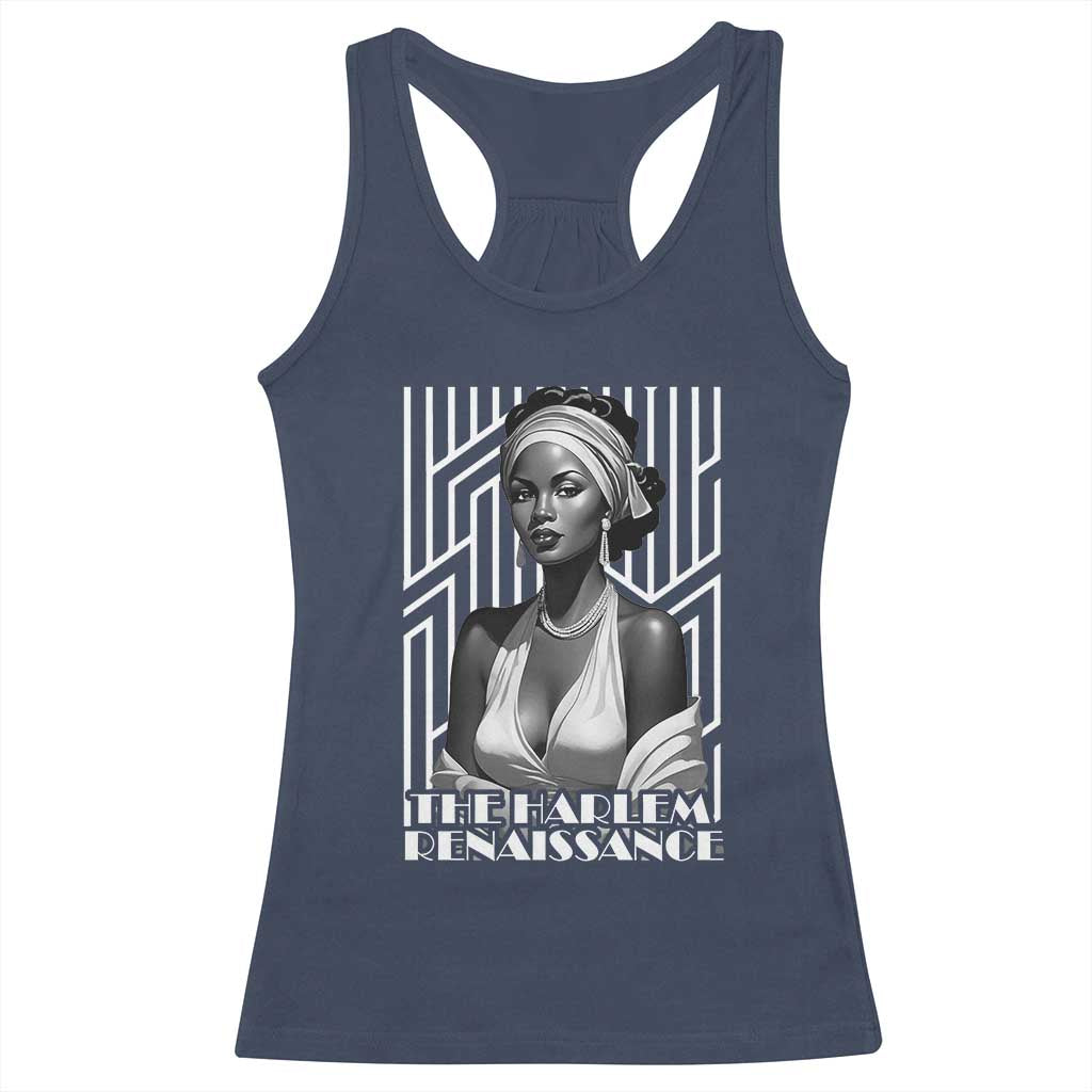 The Harlem Renaissance Racerback Tank Top Black Woman 1920s Black History Month TS11 Navy Print Your Wear