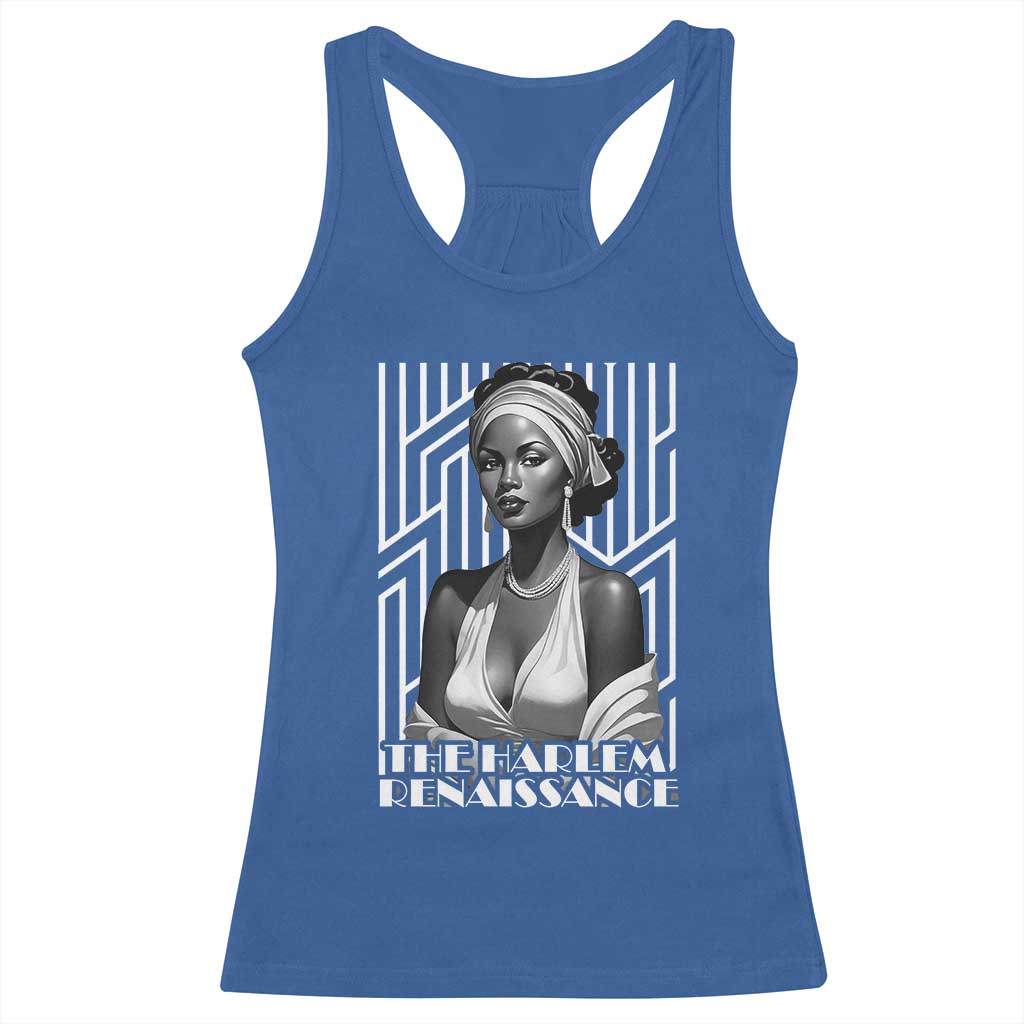 The Harlem Renaissance Racerback Tank Top Black Woman 1920s Black History Month TS11 Royal Blue Print Your Wear