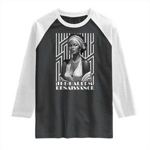 The Harlem Renaissance Raglan Shirt Black Woman 1920s Black History Month TS11 Black White Print Your Wear