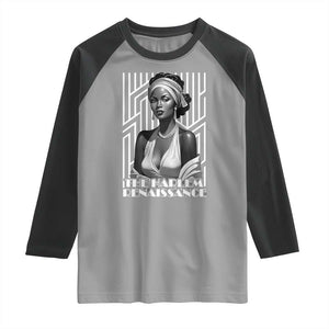 The Harlem Renaissance Raglan Shirt Black Woman 1920s Black History Month TS11 Sport Gray Black Print Your Wear