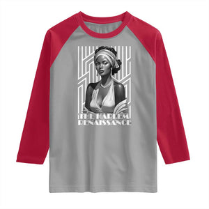 The Harlem Renaissance Raglan Shirt Black Woman 1920s Black History Month TS11 Sport Gray Red Print Your Wear