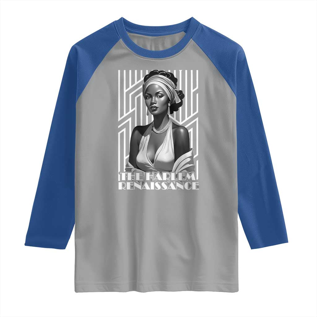 The Harlem Renaissance Raglan Shirt Black Woman 1920s Black History Month TS11 Sport Gray Royal Print Your Wear