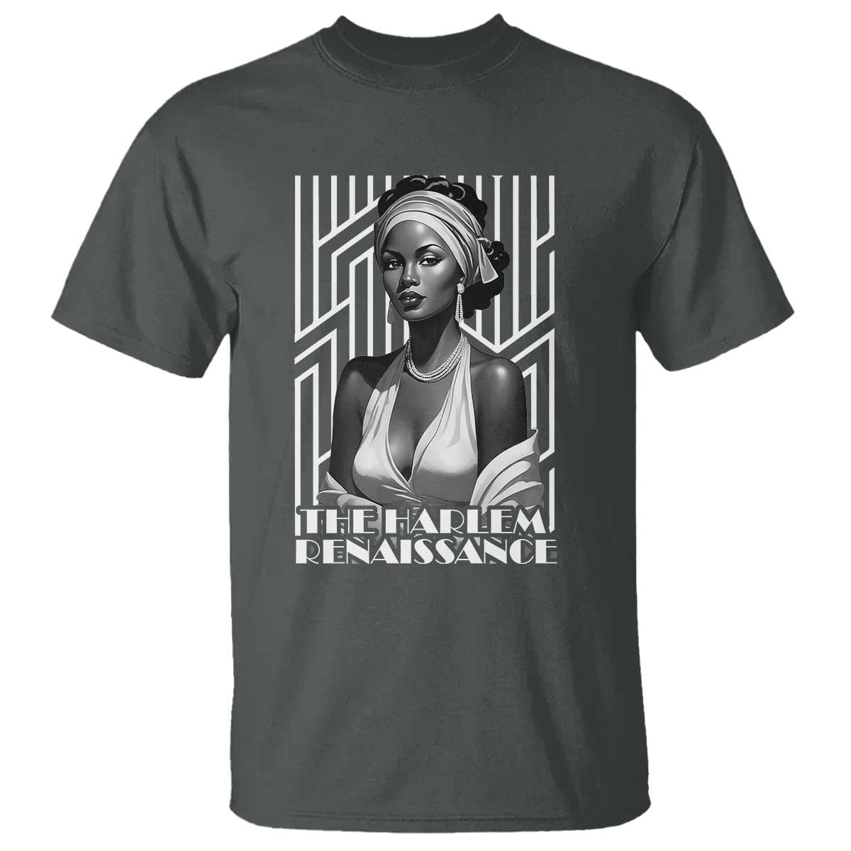 The Harlem Renaissance T Shirt Black Woman 1920s Black History Month TS11 Dark Heather Print Your Wear