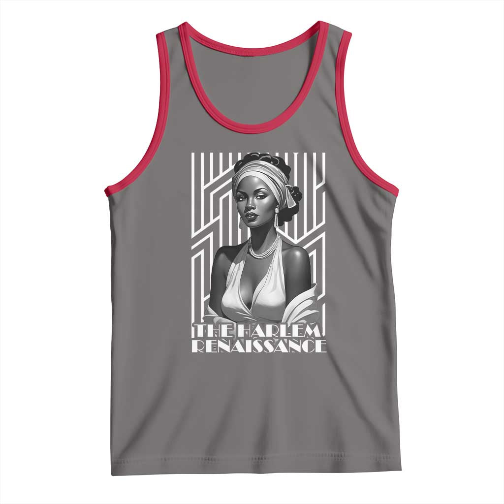 The Harlem Renaissance Tank Top Black Woman 1920s Black History Month TS11 Deep Heather Red Print Your Wear