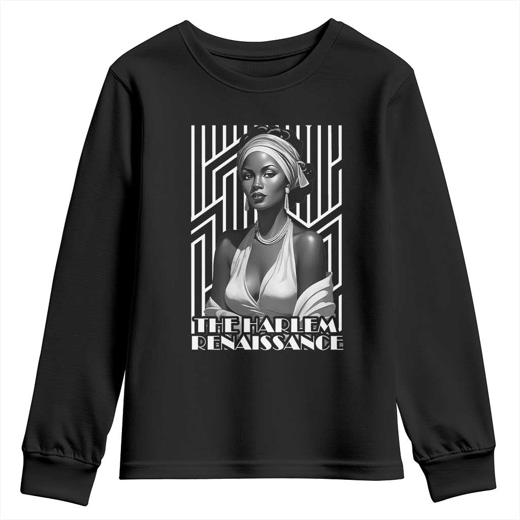 The Harlem Renaissance Youth Sweatshirt Black Woman 1920s Black History Month TS11 Black Print Your Wear