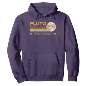Funny Never Forget Pluto 1930 2006 Hoodie Retro Stripes TS11 Purple Print Your Wear