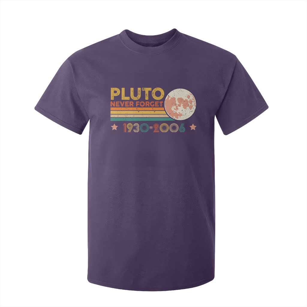 Funny Never Forget Pluto 1930 2006 T Shirt For Kid Retro Stripes TS11 Purple Print Your Wear