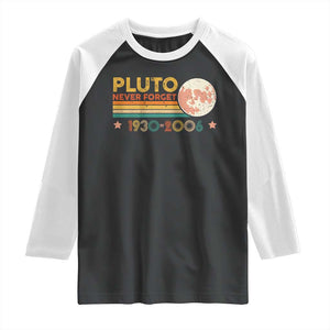 Funny Never Forget Pluto 1930 2006 Raglan Shirt Retro Stripes TS11 Black White Print Your Wear